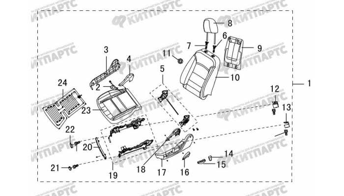 Сиденье переднее правое Great Wall Hover H3