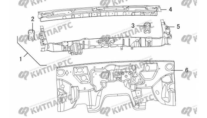 Панель стеклоочистителя, моторного отсека Great Wall DW Hower H5