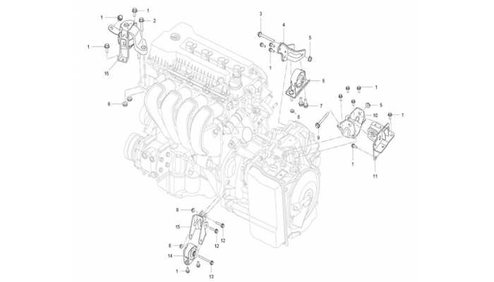Кронштейны двигателя (автоматическая трансмиссия) Lifan